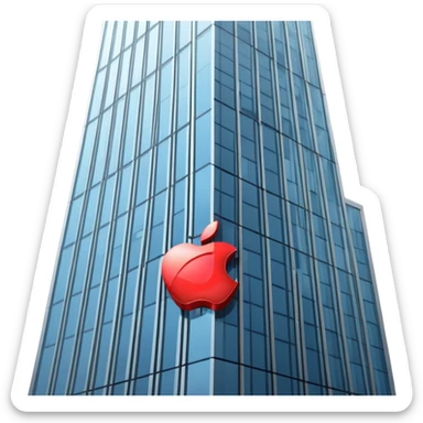 Apple Logo on building tower sticker