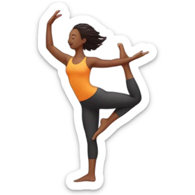 Bird of paradise yoga pose sticker