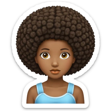 Nappy head black girl sticker