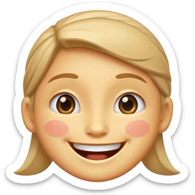 Smiling face with halo without the halo sticker