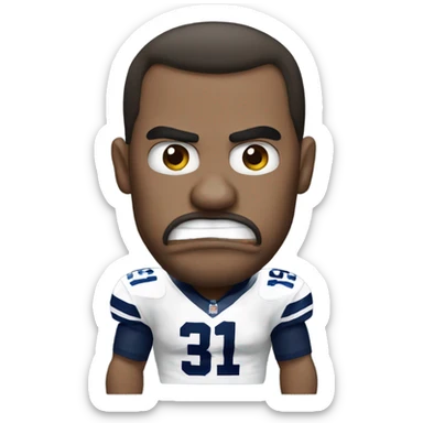 Angry Dallas cowboys fan  sticker