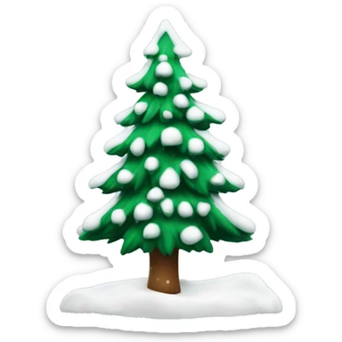 Kerstboom met sneeuw er mm sticker