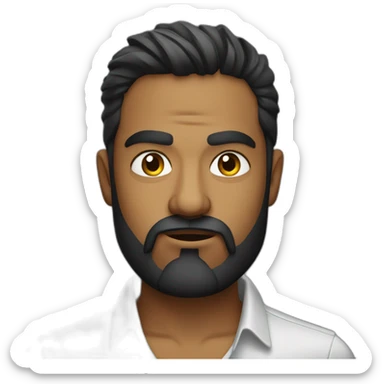 angry stylish sri lankan 25 year old with a beard sticker