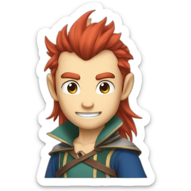 Nastu Dragnell from fairy tails sticker