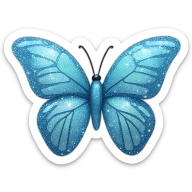 ice glitter butterfly sticker