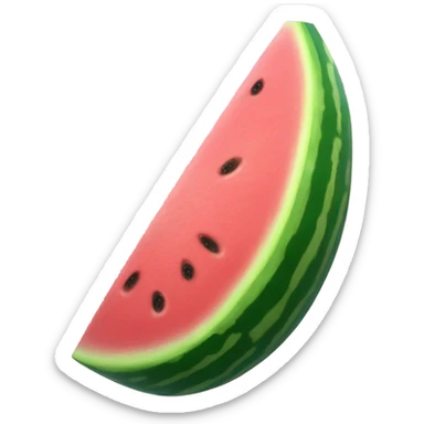 Light pink whole watermelon with glitter  sticker