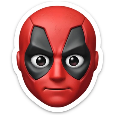 create a deadpool face emoji without body sticker