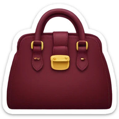 maroon purse sticker