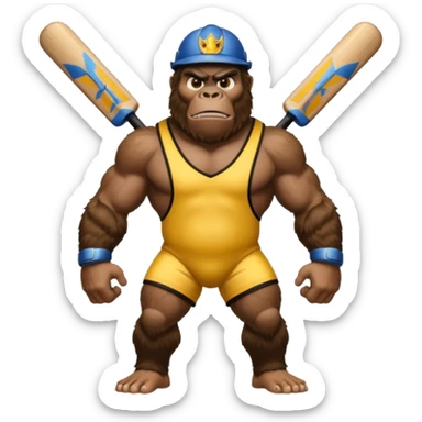 king kong cricket dress sticker
