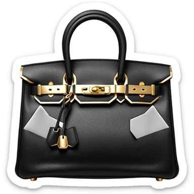 black birkin  bag sticker
