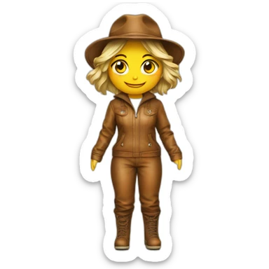 Combinaison en cuir pour femme sticker