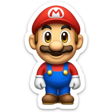  super mario dressed like in brittany sticker