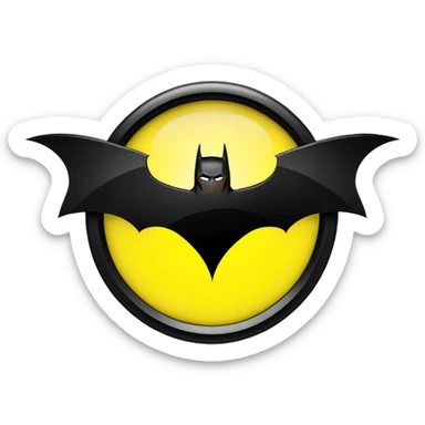 The word “stevo” in Batman signal sticker