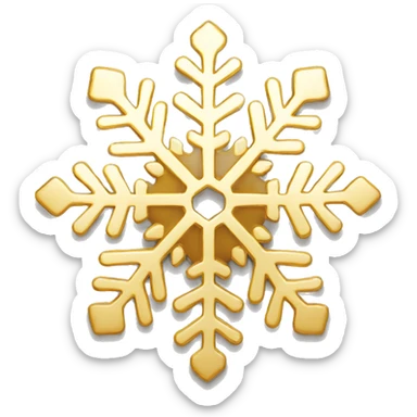gold snowflake  sticker