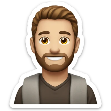 Lucky poker hand white guy with brown eyes brown straight hair no beard  sticker