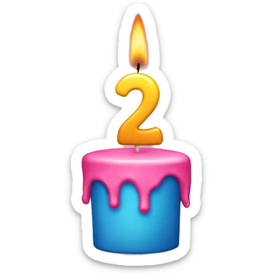21st birthday candle sticker