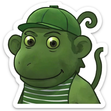 man that looks like monkey sticker