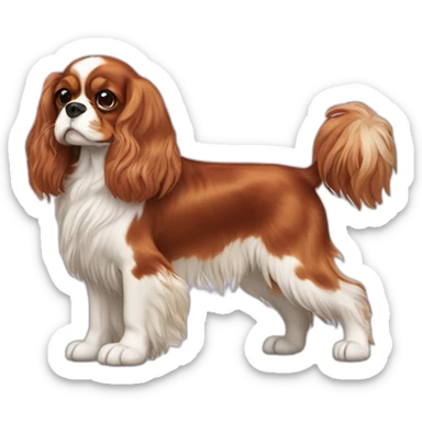  Cavalier King Charles Spaniel full body sticker