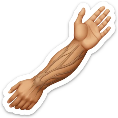 realistic and expressive veiny forearm emoji sticker