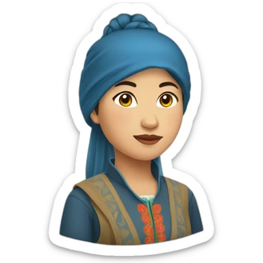 kyrgyz`s girl sticker