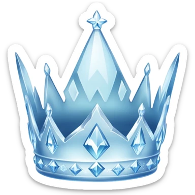 Ice crown and looks so real sticker