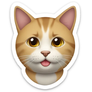 Gato con mansana sticker