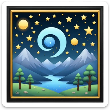 stargazing scenery sticker