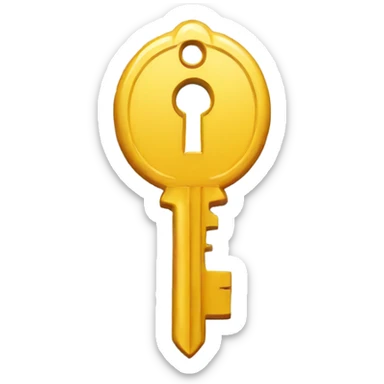 key in the keyhole sticker