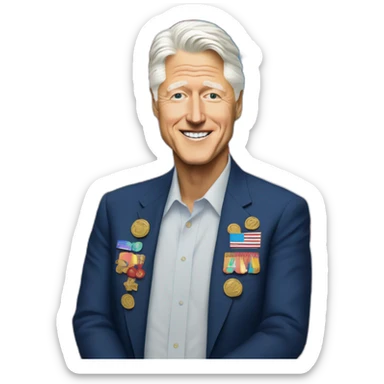 trans flag bill clinton sticker