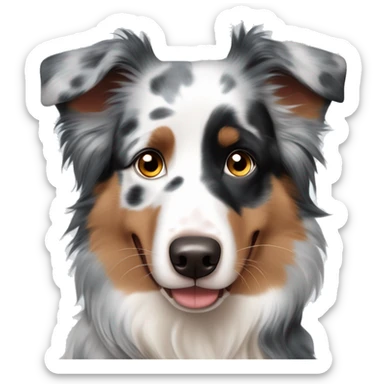 Blue merle Australian shepherd a brown left eye a blue right eye sticker