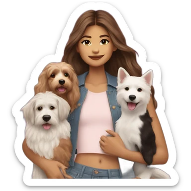 ZENDAYA WITH PETS sticker