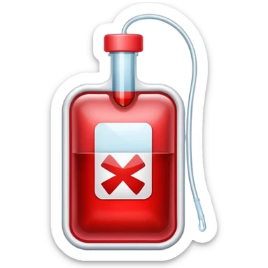 medical blood bag sticker