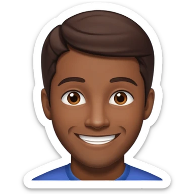 Keith Robinson with dark brown hair sticker