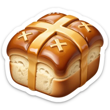 Hot cross bun sticker