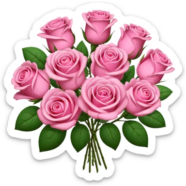 Bouquet of pink roses  sticker