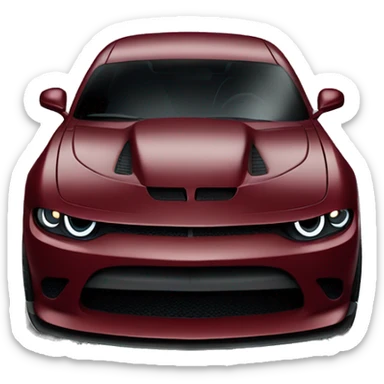 very dark red almost black hellcat car sticker