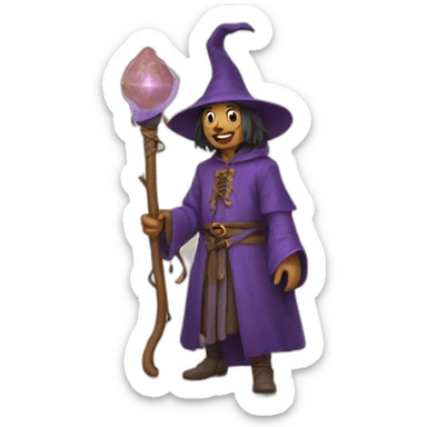 Zizi déguisés en sorcier sticker