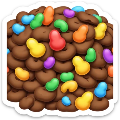 Rainbow poop mix sticker