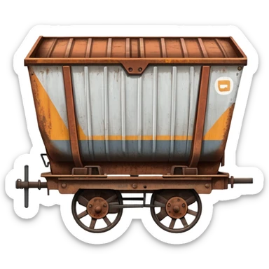 freight gondola wagon sticker