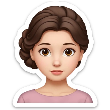 Cinematic Realistic Workout Girl Portrait, depicted with lifelike skin texture, subtle rosy undertones, and soft natural lighting that enhances the gentle contours of her face. Her intricately detailed brunete hair is elegantly styled in an updo, sticker