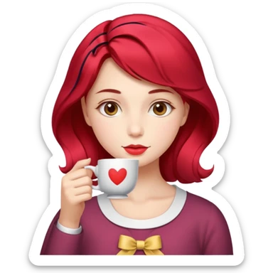 🧘🏼‍♀️🍵🎀 sticker