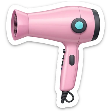 pastel pink hair dryer sticker