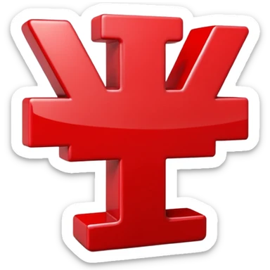 red hashtag symbol sticker