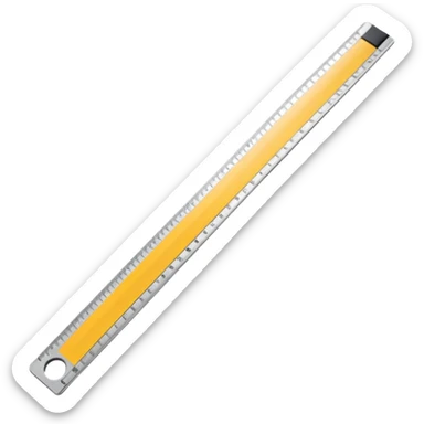 straight ruler measurement tool sticker