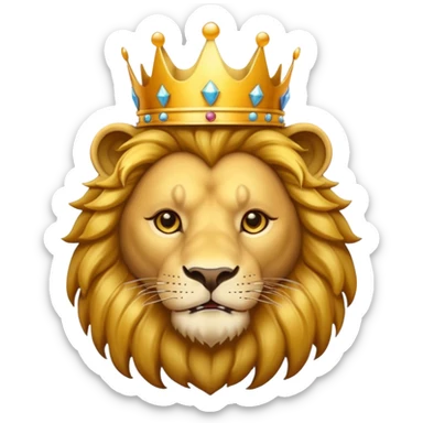 Lion with a crown sticker