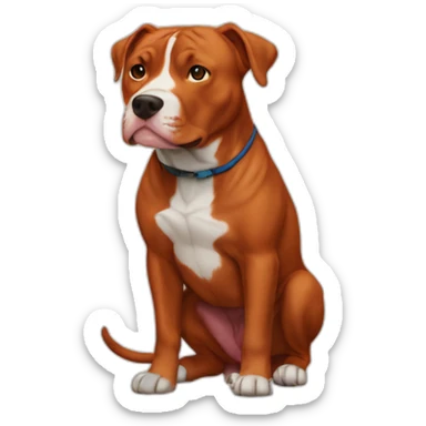 Clifford the big red pit bull sticker