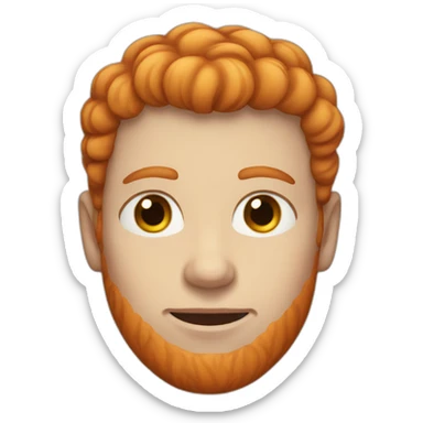 ginger man with heterochromia sticker