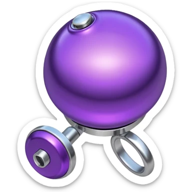 purple bike bell  sticker