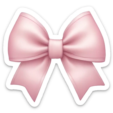 Cute light pink bow  sticker