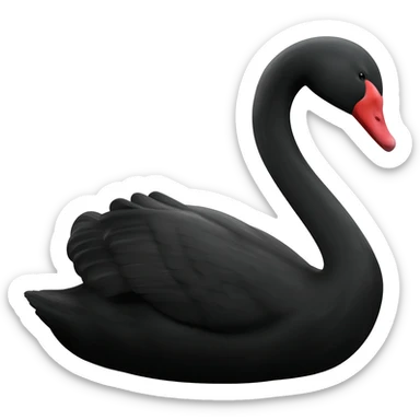 Black swan sticker